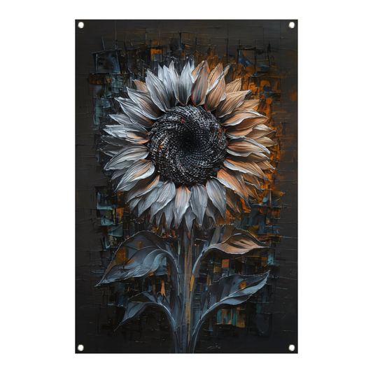 Abstracte Weergave van een Zonnebloem tuinposter