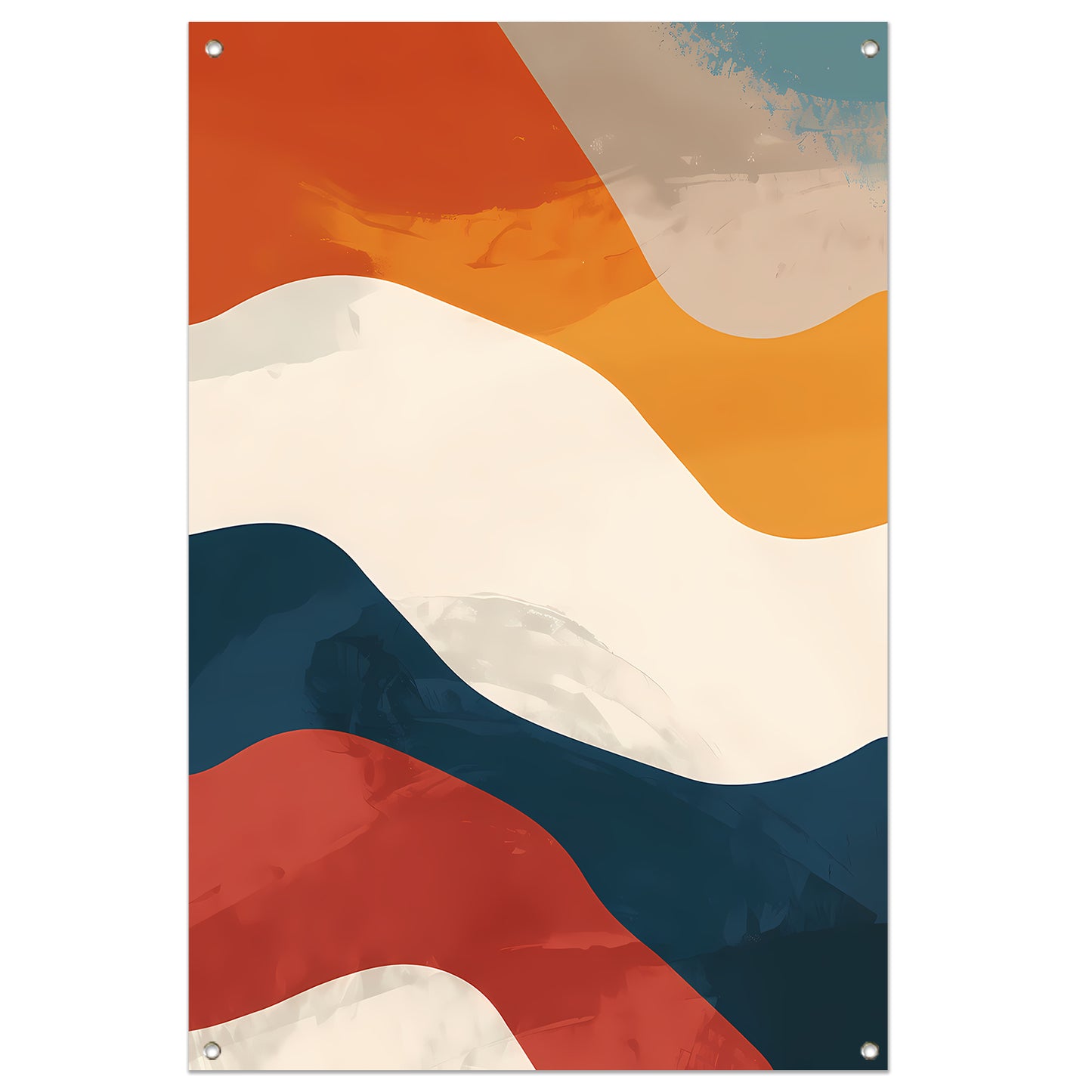 Kleurrijk Abstract compositie met geometrische vormen tuinposter