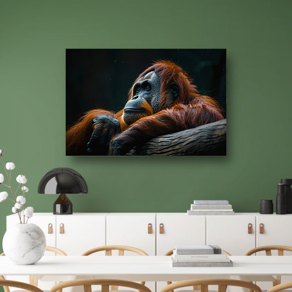 Serene Orang-oetan in Natuurlijke Rust canvas