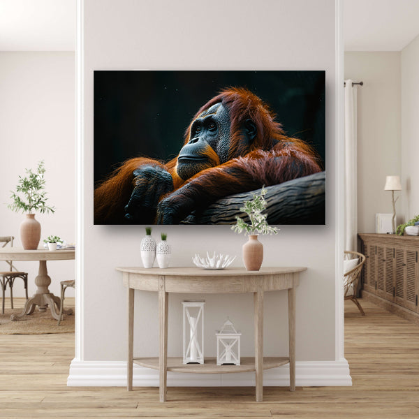 Serene Orang-oetan in Natuurlijke Rust canvas