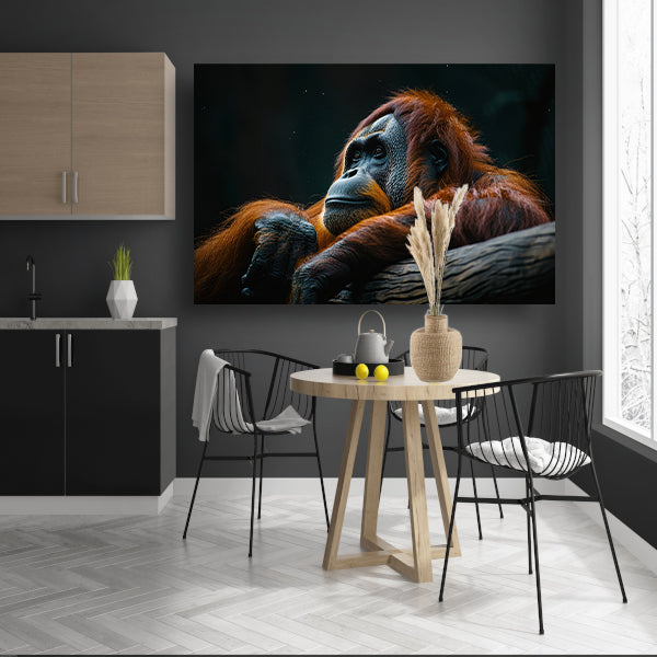 Serene Orang-oetan in Natuurlijke Rust canvas