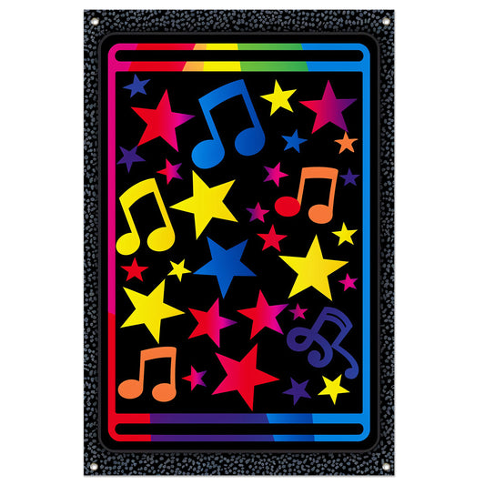 Kleurrijk Sterren en Muzikale Noten Explosie tuinposter
