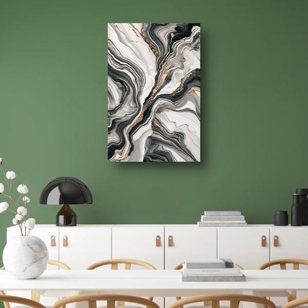 Elegante marmer abstractie met gouden details acrylglas