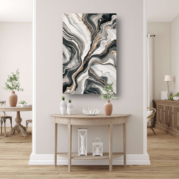 Elegante marmer abstractie met gouden details acrylglas