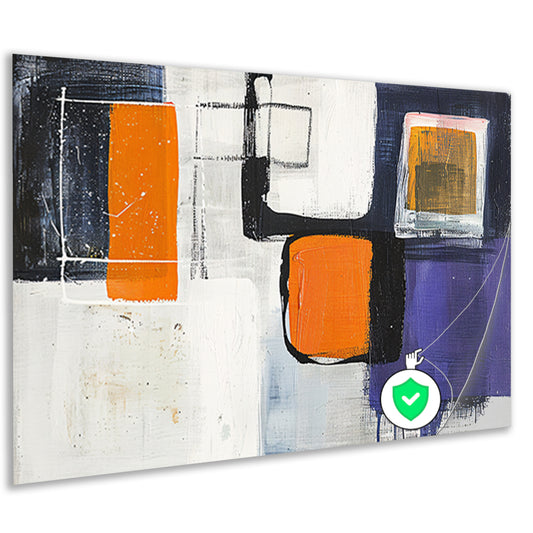 Abstract geometrisch schilderij in moderne stijl poster