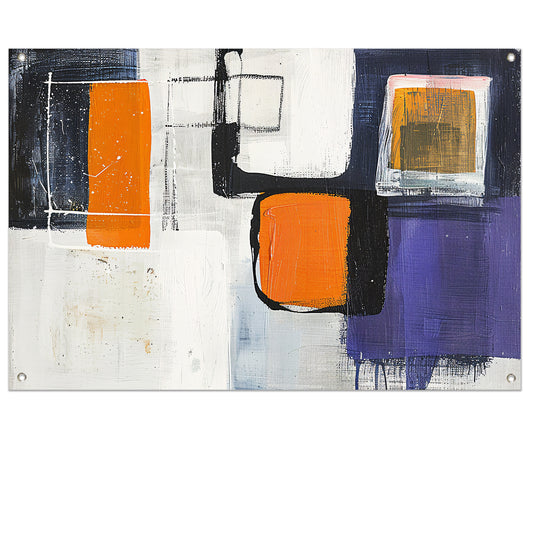 Abstract geometrisch schilderij in moderne stijl tuinposter