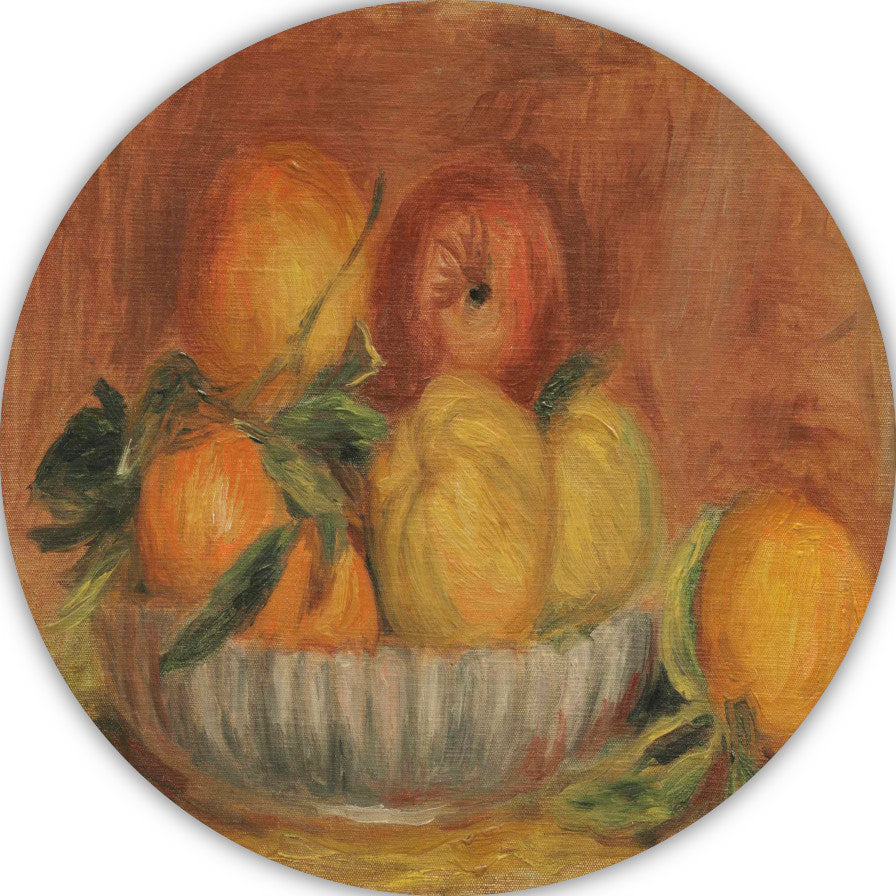 Stilleven met vruchten - Pierre-Auguste Renoir aluminium muurcirkel