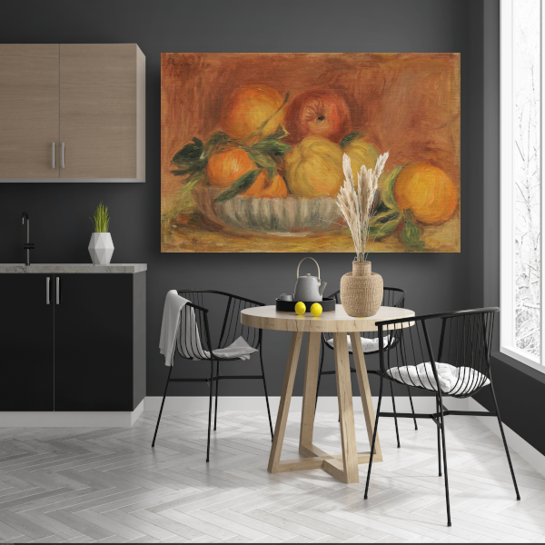 Stilleven met vruchten - Pierre-Auguste Renoir canvas met baklijst