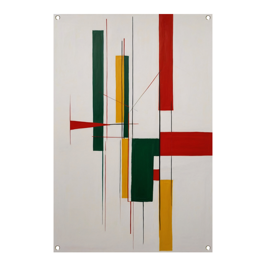 Dynamische Abstractie met Primaire Kleuren tuinposter