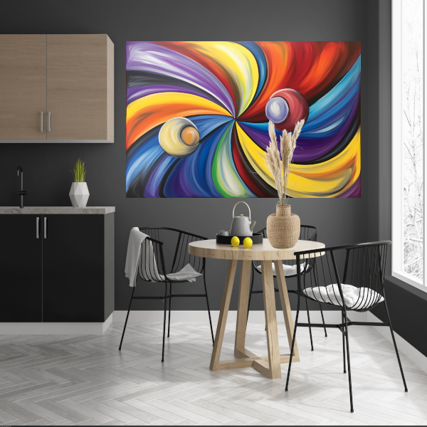 Dynamisch Universum van Abstracte Kleuren poster