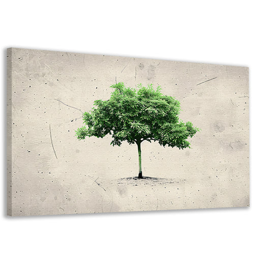 Realistische boom in minimalistische kunststijl canvas