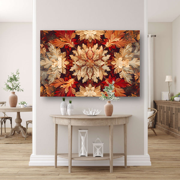 Kaleidoscopische Bloemenpracht canvas