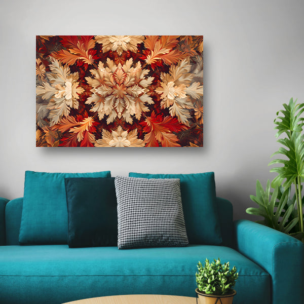 Kaleidoscopische Bloemenpracht canvas