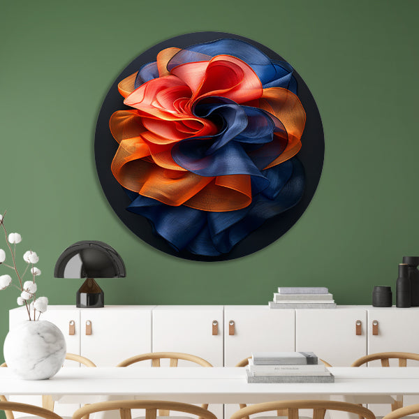 Abstract Bloem in Levendige Kleuren forex muurcirkel