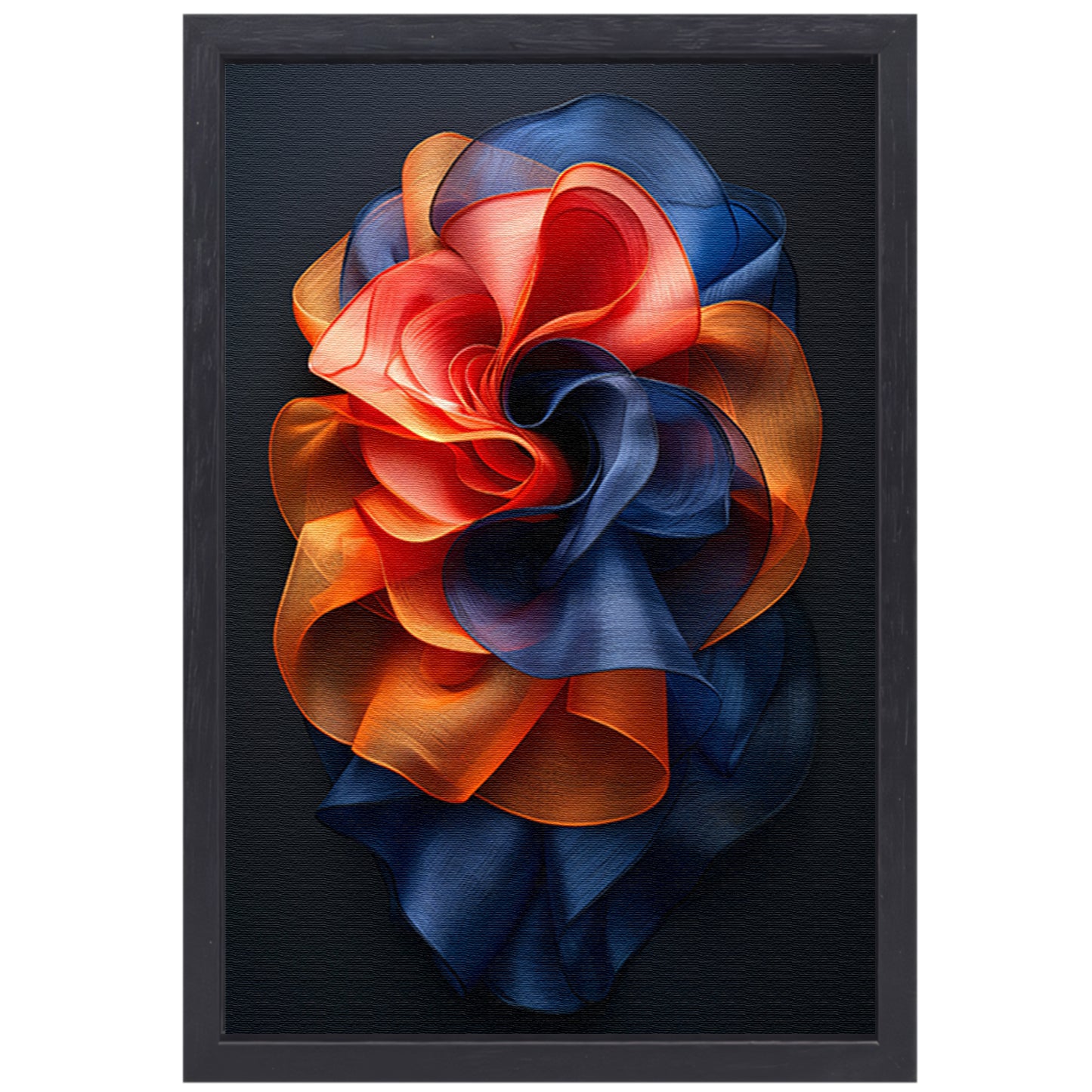 Abstract Bloem in Levendige Kleuren canvas met baklijst