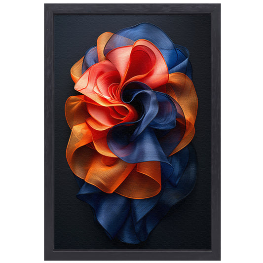 Abstract Bloem in Levendige Kleuren canvas met baklijst