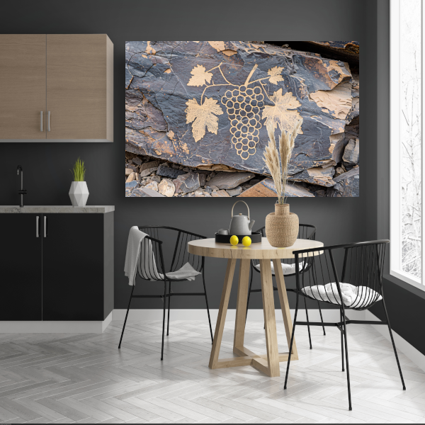 Druiven op Steen acrylglas
