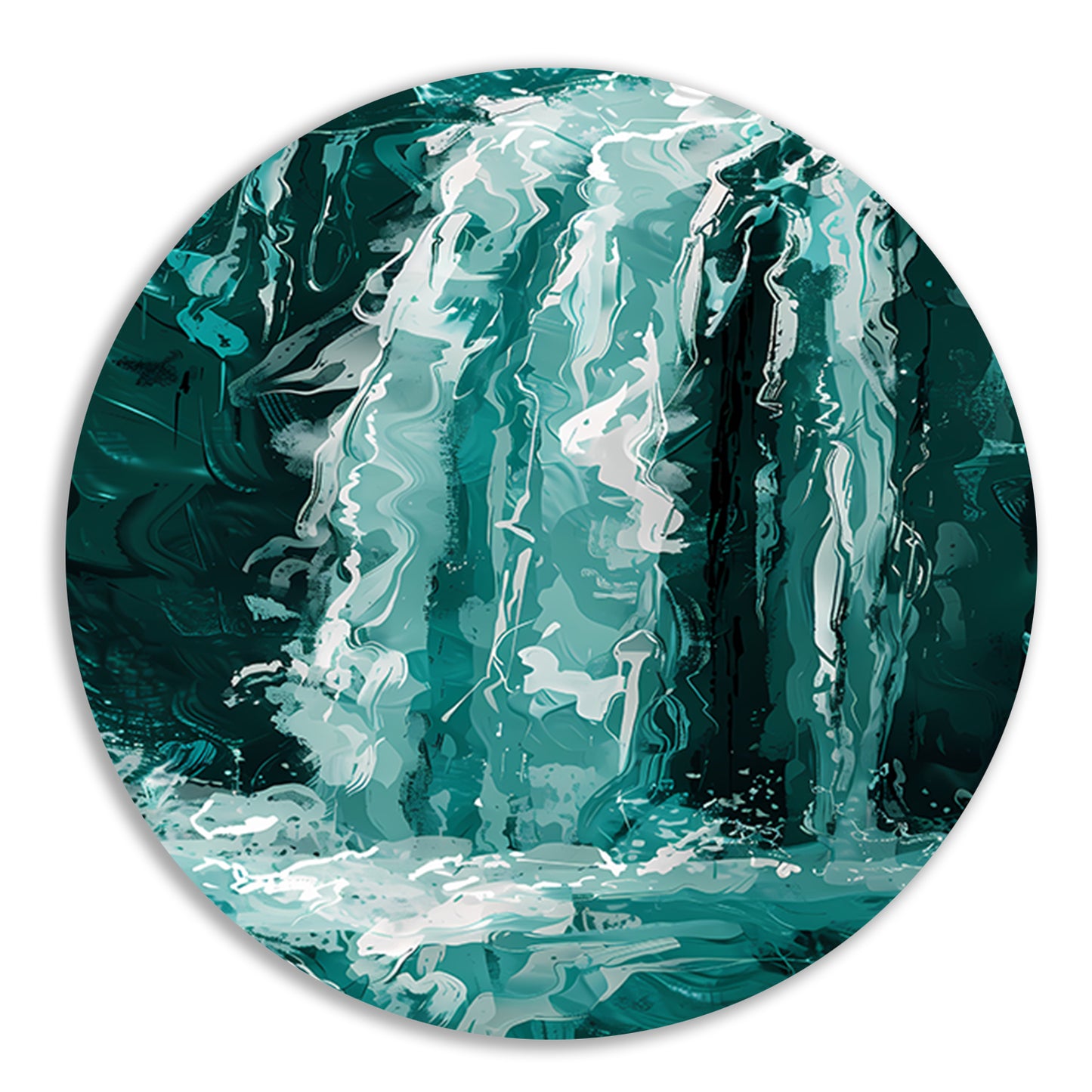 Abstract digitale schilderij van waterval forex muurcirkel