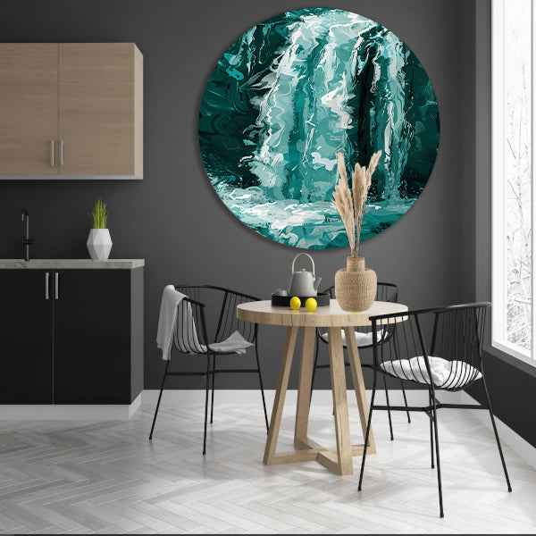 Abstract digitale schilderij van waterval forex muurcirkel