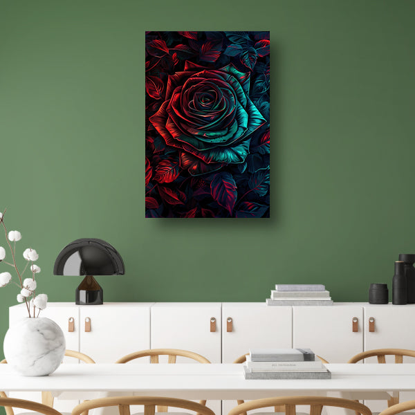 Digitale kunst van een roos acrylglas