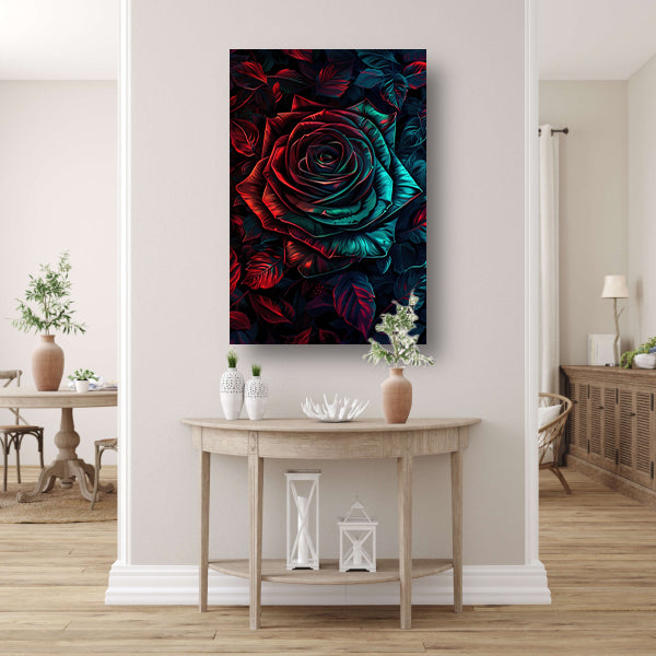 Digitale kunst van een roos acrylglas