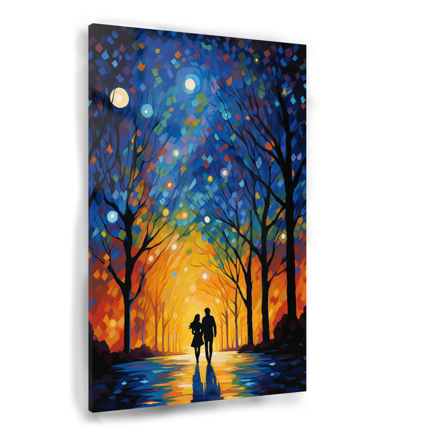 Twee Geliefden in Kleurrijk Park Acrylglas