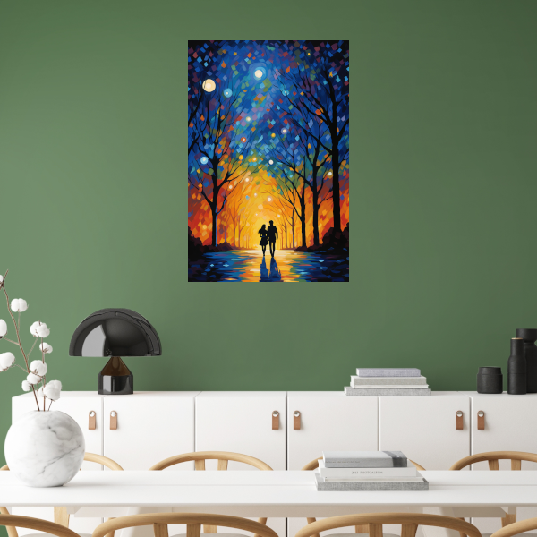 Twee Geliefden in Kleurrijk Park Acrylglas