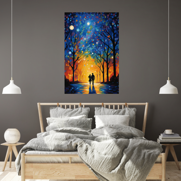 Twee Geliefden in Kleurrijk Park Acrylglas