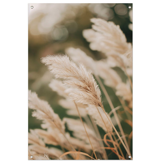 Zachte Pluimen in een Monochrome Wereld tuinposter