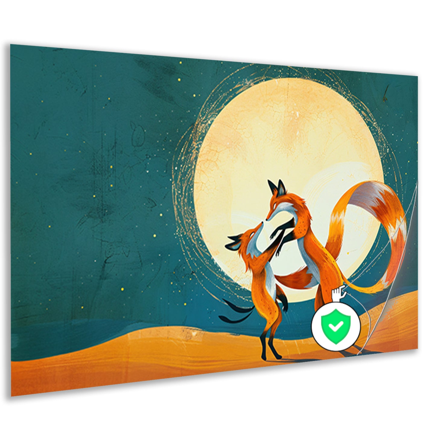Dansende Vossen Onder de Maan poster