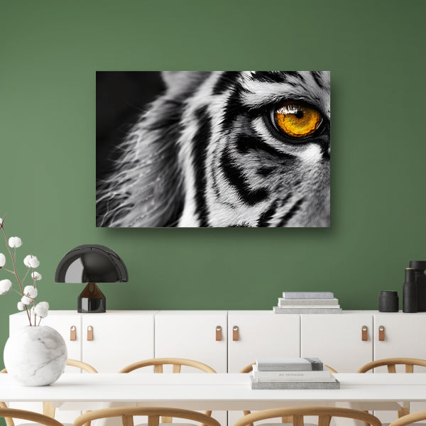 Intense blik van een tijgeroog poster