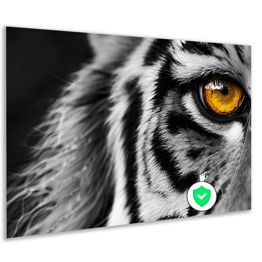 Intense blik van een tijgeroog poster