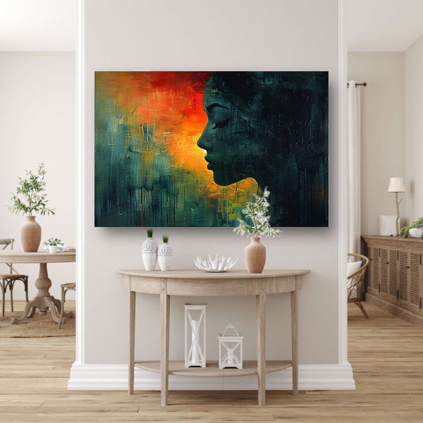 Tranen in de Schaduw van Kleur canvas