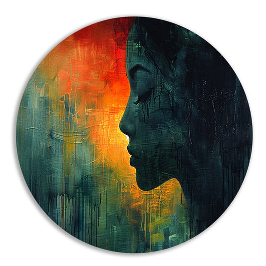 Tranen in de Schaduw van Kleur aluminium muurcirkel