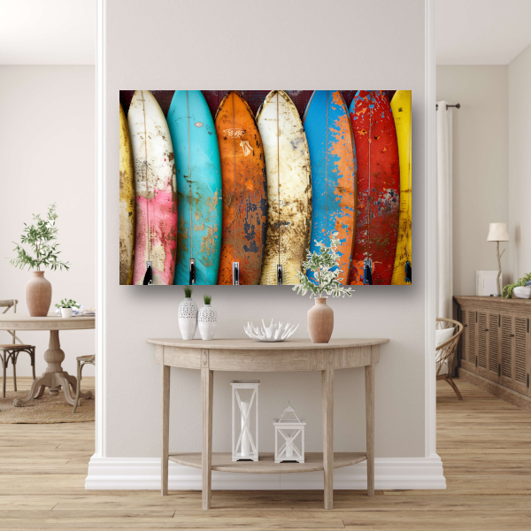 Minimalistische Surfplanken canvas