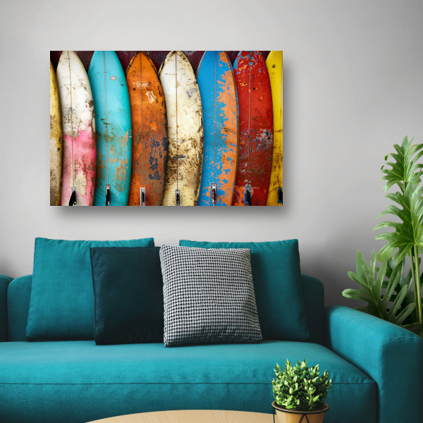 Minimalistische Surfplanken canvas