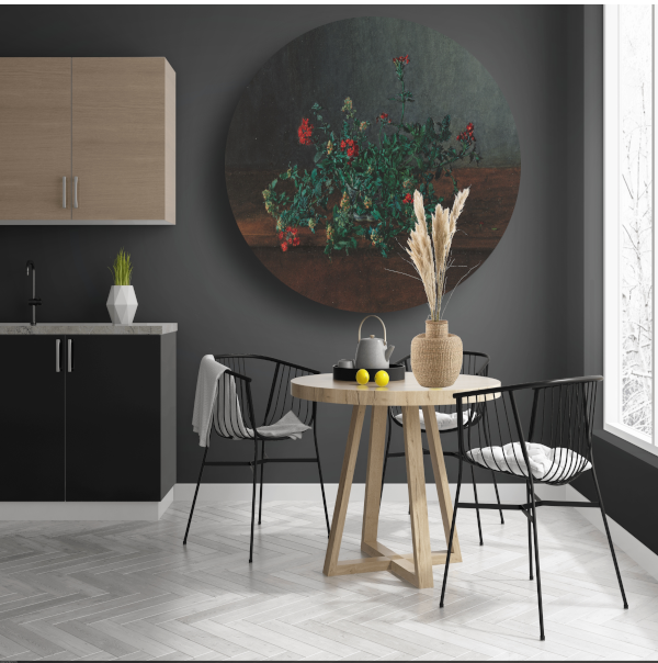 Stilleven met wilde bloemen - Léon Bonvin forex muurcirkel