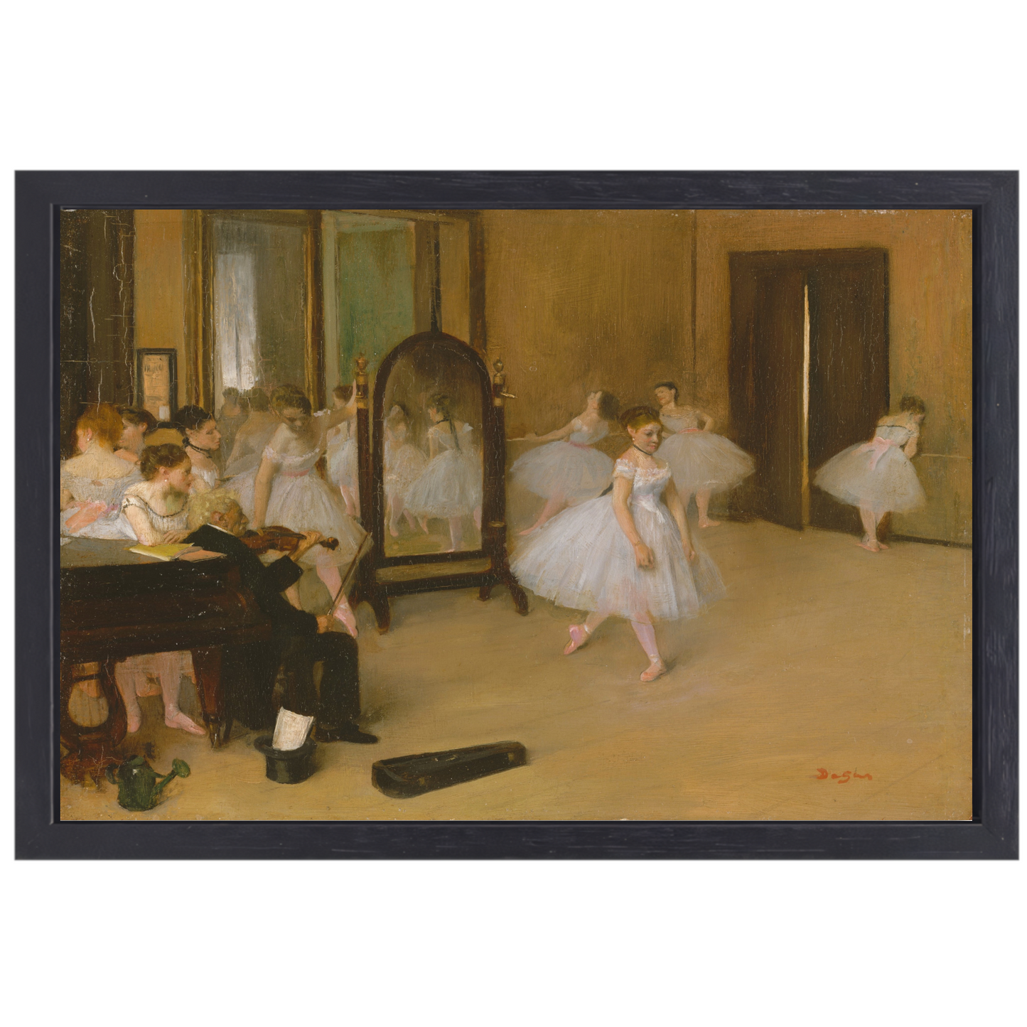 De danszaal - Edgar Degas canvas met baklijst