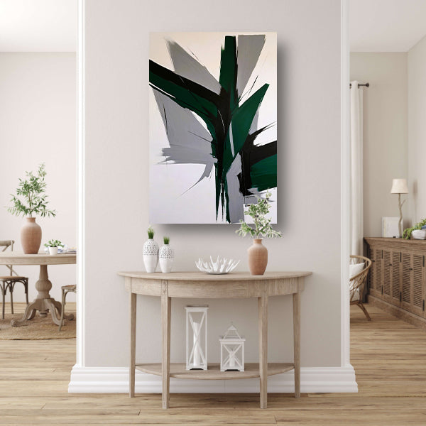 Dynamische Abstractie in Zwart-Wit Tinten canvas