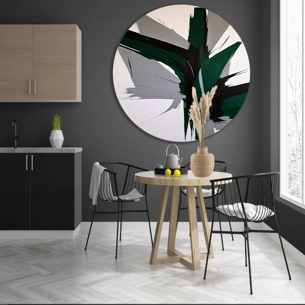 Dynamische Abstractie in Zwart-Wit Tinten forex muurcirkel