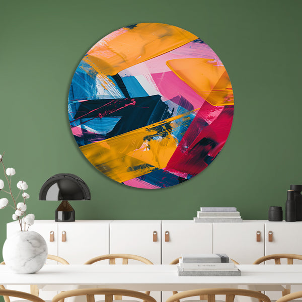 Abstract met Levendige Kleuren forex muurcirkel