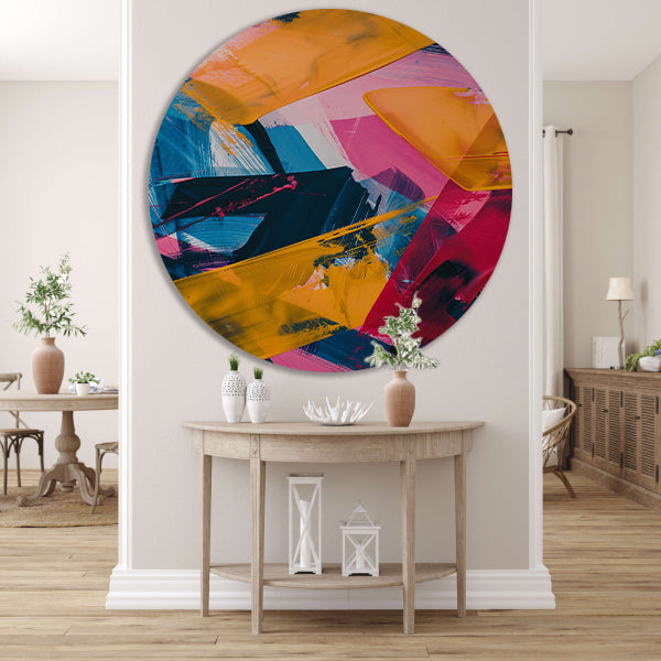 Abstract met Levendige Kleuren forex muurcirkel