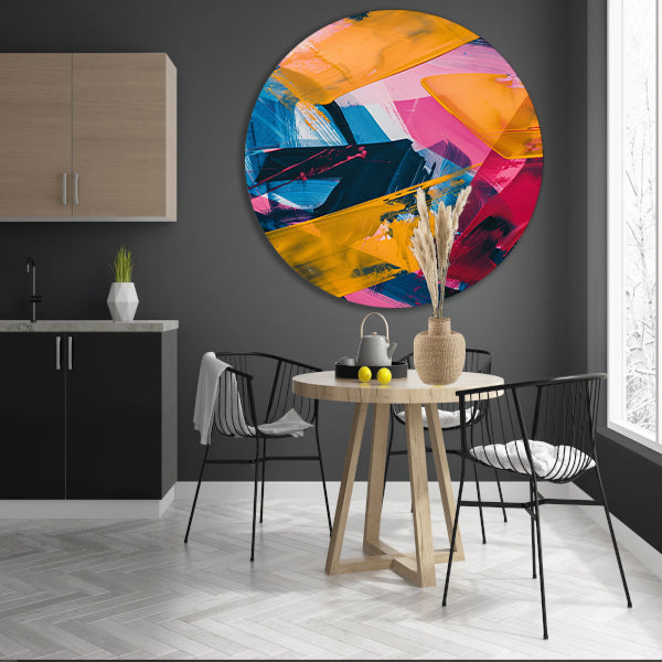 Abstract met Levendige Kleuren forex muurcirkel