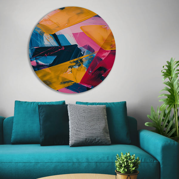 Abstract met Levendige Kleuren forex muurcirkel