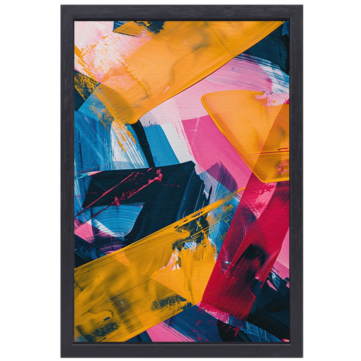 Abstract met Levendige Kleuren canvas met baklijst