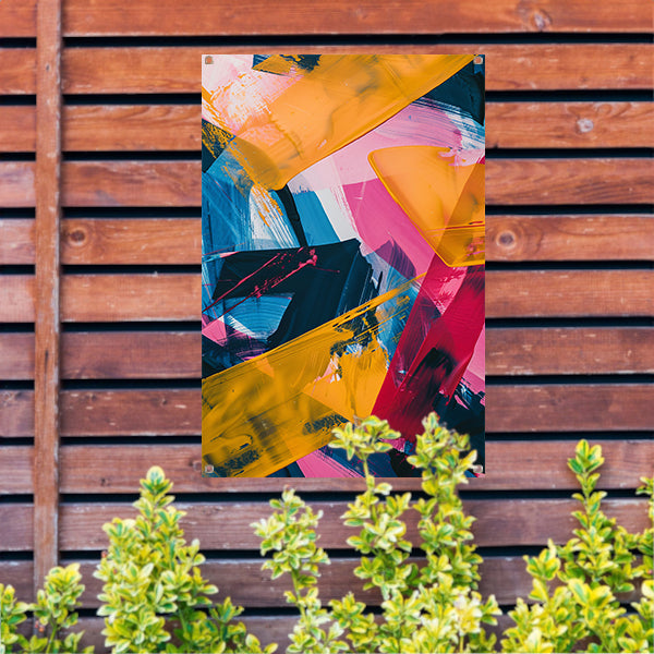 Abstract met Levendige Kleuren tuinposter