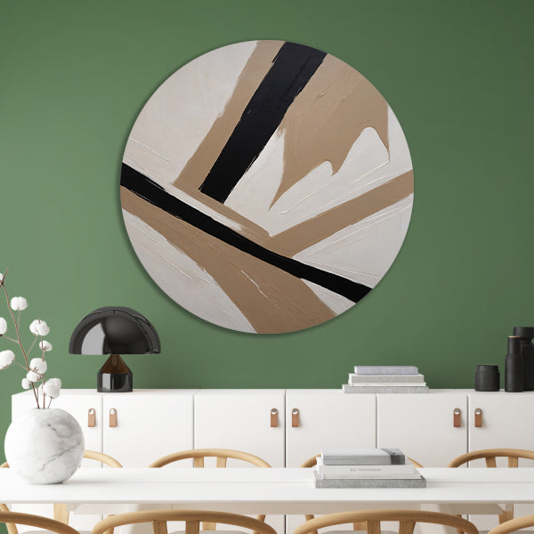 Intersecting Lines in Monochrome Palette forex muurcirkel