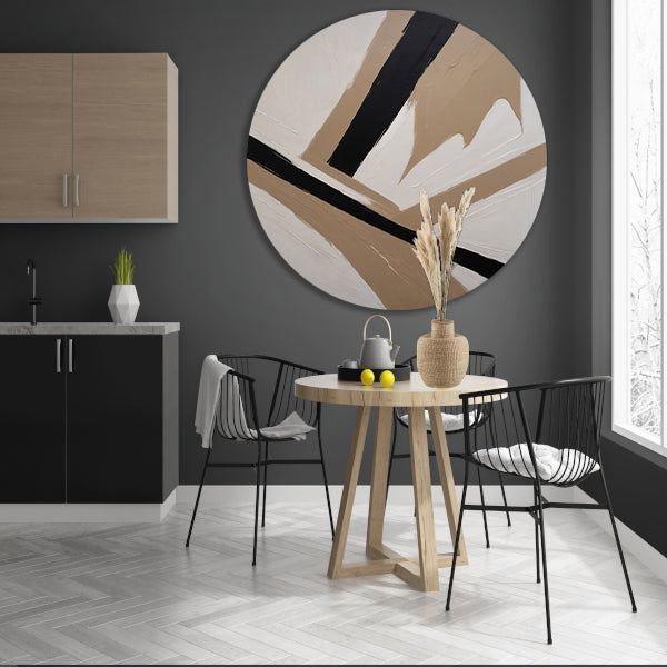 Intersecting Lines in Monochrome Palette forex muurcirkel