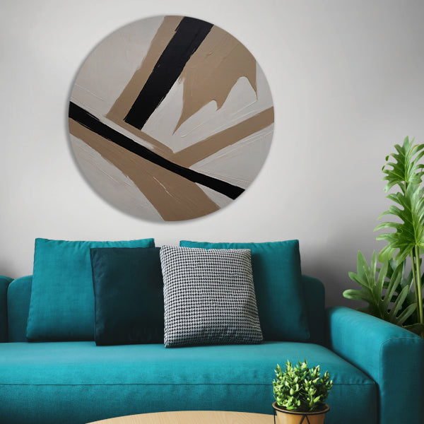 Intersecting Lines in Monochrome Palette forex muurcirkel