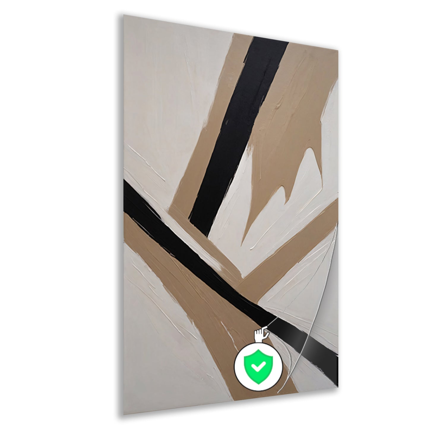 Intersecting Lines in Monochrome Palette poster